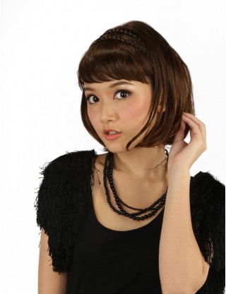 Wigs2you 髪飾 日本正品 麻花辮子髪繩假髪帶 雙層可愛假髪辮子 複古髪飾WS-5025-DB